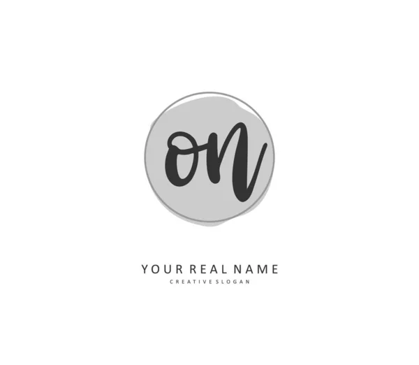 Initial Letter Handwriting Signature Logo Concept Handwriting Initial Logo Template — 스톡 벡터