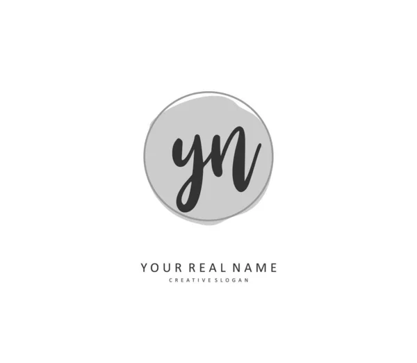 Initial Letter Handwriting Signature Logo Concept Handwriting Initial Logo Template — 스톡 벡터