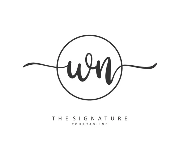 Mit Eigenem Anfangsbuchstaben Und Signatur Logo Ein Konzept Handschrift Initial — Stockvektor