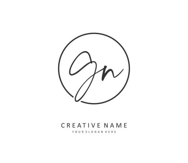 Initial Letter Handwriting Signature Logo Concept Handwriting Initial Logo Template — ストックベクタ