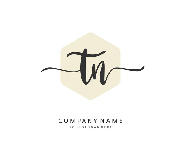 Initial Letter Handwriting Signature Logo Concept Handwriting Initial Logo Template — Stock Vector