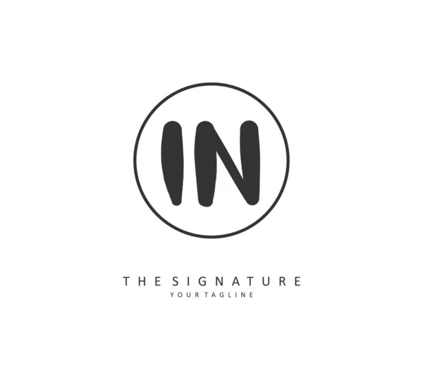 Počátečním Písmenu Rukopis Podpis Logo Počáteční Logo Rukopisu Prvkem Šablony — Stockový vektor