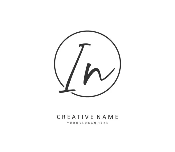 Initial Letter Handwriting Signature Logo Concept Handwriting Initial Logo Template — 스톡 벡터