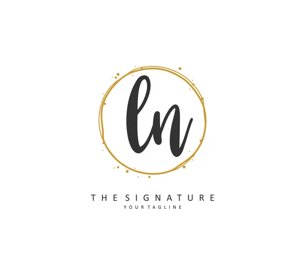 Initial Letter Handwriting Signature Logo Concept Handwriting Initial Logo Template — Stok Vektör