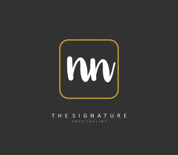 Anfangsbuchstaben Handschrift Und Signatur Logo Ein Konzept Handschrift Initial Logo — Stockvektor