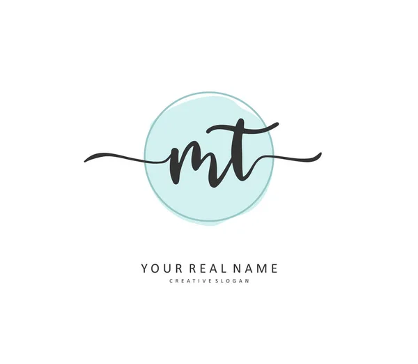 Initial Letter Handwriting Signature Logo Concept Handwriting Initial Logo Template — Stock vektor