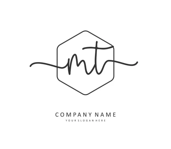 Initial Letter Handwriting Signature Logo Concept Handwriting Initial Logo Template — 图库矢量图片