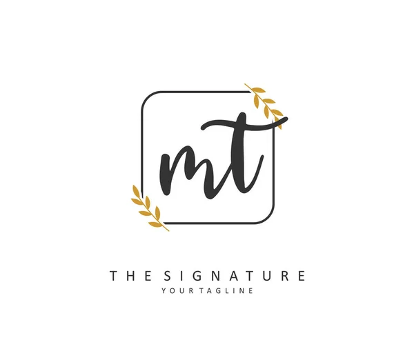 Initial Letter Handwriting Signature Logo Concept Handwriting Initial Logo Template — Stock vektor