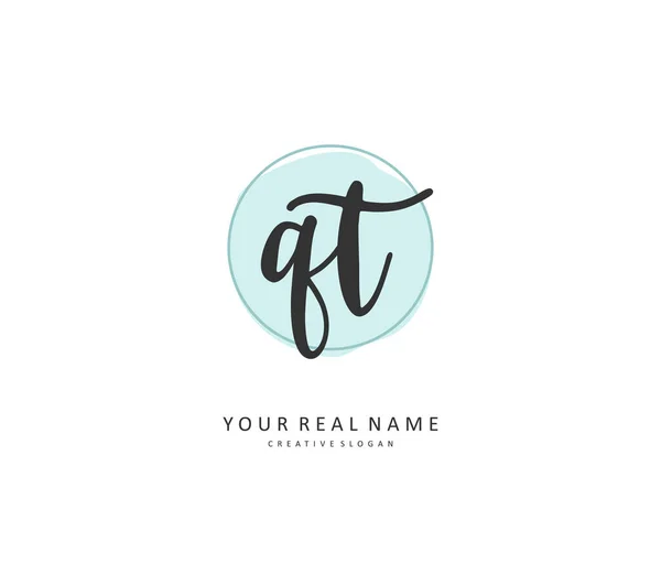 Initial Letter Handwriting Signature Logo Concept Handwriting Initial Logo Template — 图库矢量图片