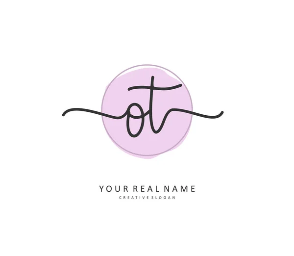 Initial Letter Handwriting Signature Logo Concept Handwriting Initial Logo Template — 图库矢量图片