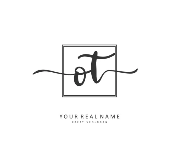 Initial Letter Handwriting Signature Logo Concept Handwriting Initial Logo Template — Stock vektor