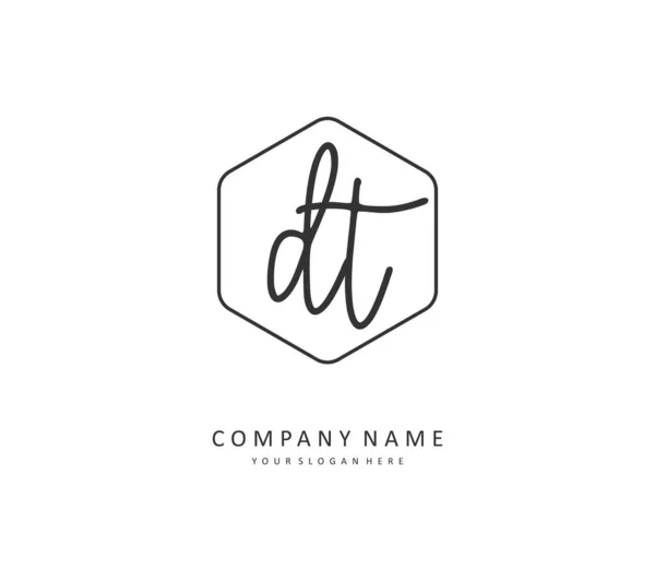 Initial Letter Handwriting Signature Logo Concept Handwriting Initial Logo Template — 图库矢量图片