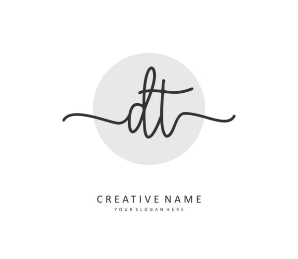 Initial Letter Handwriting Signature Logo Concept Handwriting Initial Logo Template — ストックベクタ