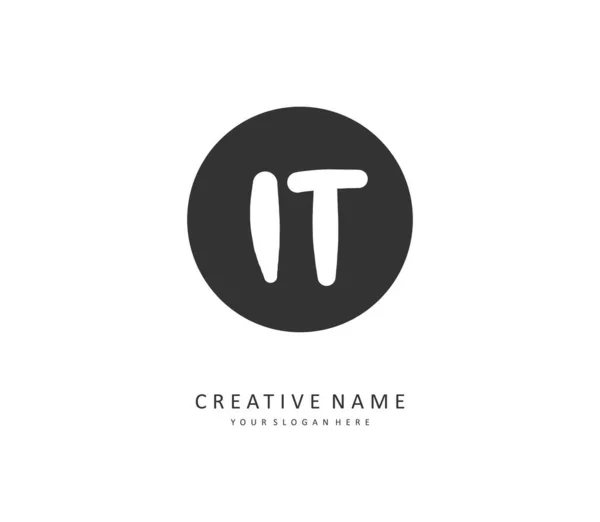 Initial Letter Handwriting Signature Logo Concept Handwriting Initial Logo Template — 스톡 벡터