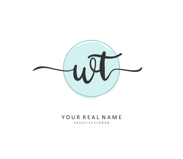 Initial Letter Handwriting Signature Logo Concept Handwriting Initial Logo Template — ストックベクタ