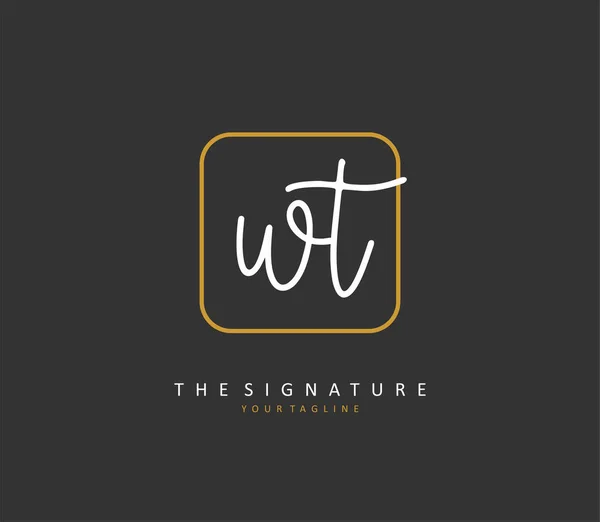 Initial Letter Handwriting Signature Logo Concept Handwriting Initial Logo Template — Stock vektor