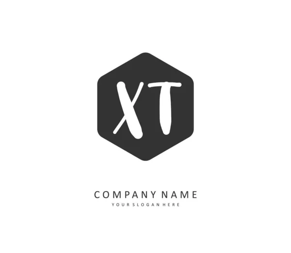 Initial Letter Handwriting Signature Logo Concept Handwriting Initial Logo Template — 图库矢量图片