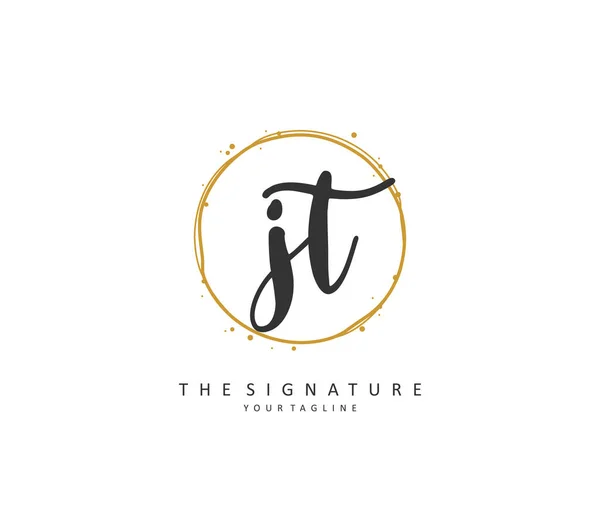 Initial Letter Handwriting Signature Logo Concept Handwriting Initial Logo Template — Stock Vector