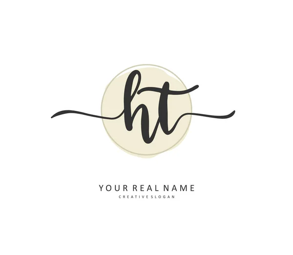 Initial Letter Handwriting Signature Logo Concept Handwriting Initial Logo Template — 图库矢量图片