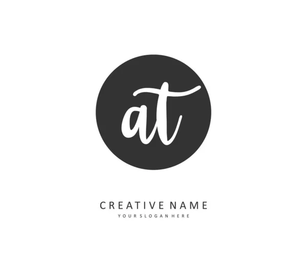 Initial Letter Handwriting Signature Logo Concept Handwriting Initial Logo Template — 스톡 벡터