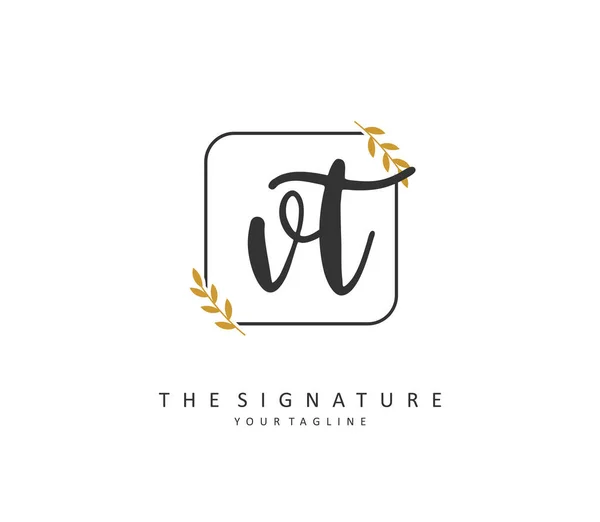 Anfangsbuchstaben Handschrift Und Signatur Logo Ein Konzept Handschrift Initial Logo — Stockvektor