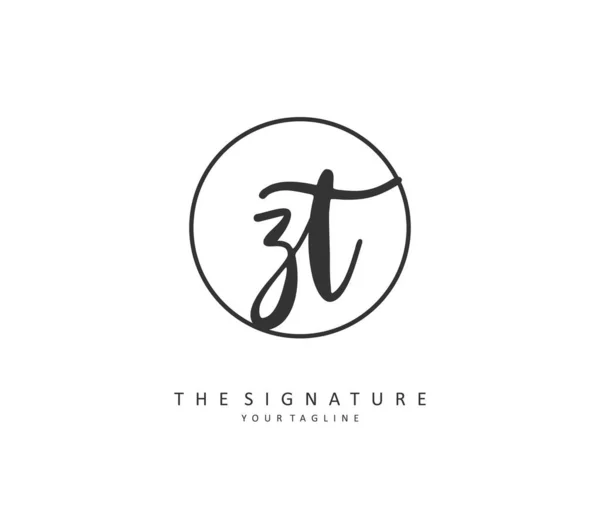 Anfangsbuchstabe Handschrift Und Signatur Logo Ein Konzept Handschrift Initial Logo — Stockvektor