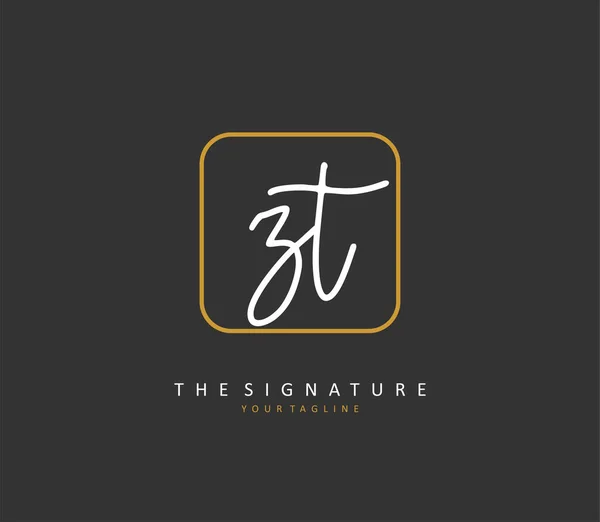 Початковий Почерк Літери Логотип Підпису Початковий Логотип Почерку Концепції Елементом — стоковий вектор