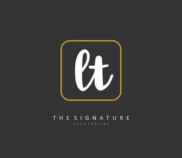 Initial Letter Handwriting Signature Logo Concept Handwriting Initial Logo Template — ストックベクタ