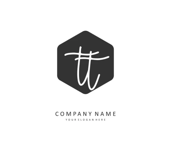 Initial Letter Handwriting Signature Logo Concept Handwriting Initial Logo Template — 图库矢量图片