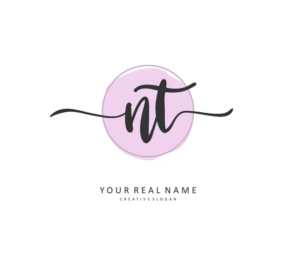 Initial Letter Handwriting Signature Logo Concept Handwriting Initial Logo Template — 图库矢量图片