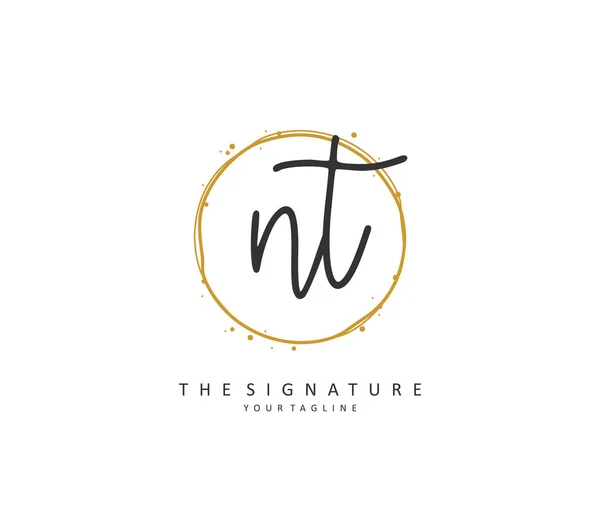 Initial Letter Handwriting Signature Logo Concept Handwriting Initial Logo Template — Stock vektor