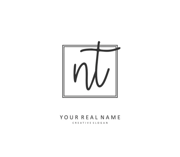 Initial Letter Handwriting Signature Logo Concept Handwriting Initial Logo Template — Stock vektor