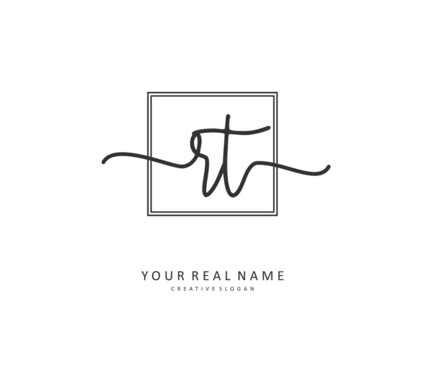 Initial Letter Handwriting Signature Logo Concept Handwriting Initial Logo Template — 图库矢量图片