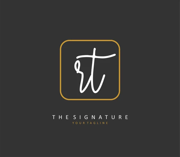 Початковий Почерк Літери Логотип Підпису Початковий Логотип Почерку Концепції Елементом — стоковий вектор