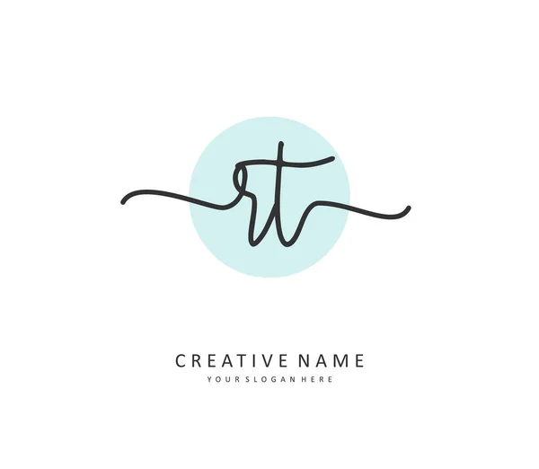 Initial Letter Handwriting Signature Logo Concept Handwriting Initial Logo Template — Stock Vector