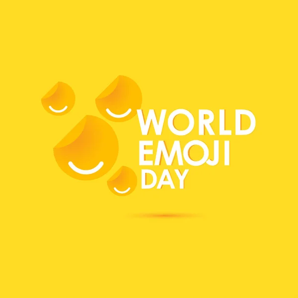 Projeto Vetor Dia Emoji Mundo Para Impressão Fundo Saudação Bandeira — Vetor de Stock
