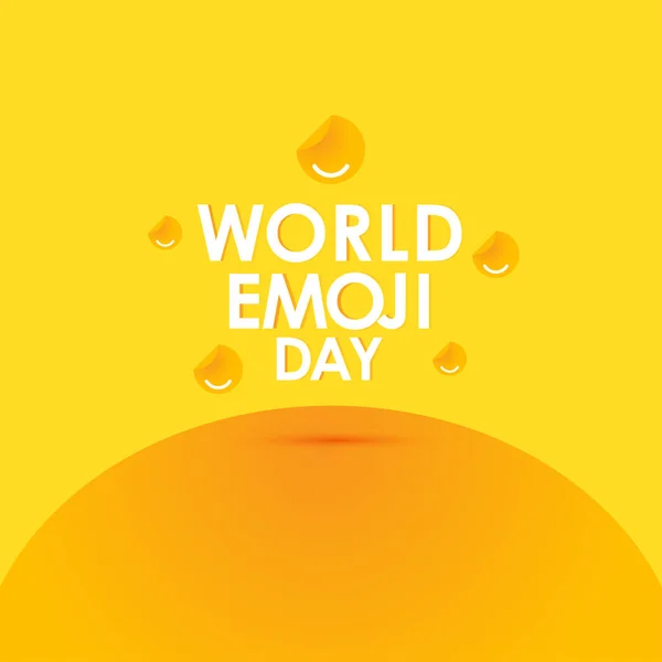 Projeto Vetor Dia Emoji Mundo Para Impressão Fundo Saudação Bandeira — Vetor de Stock