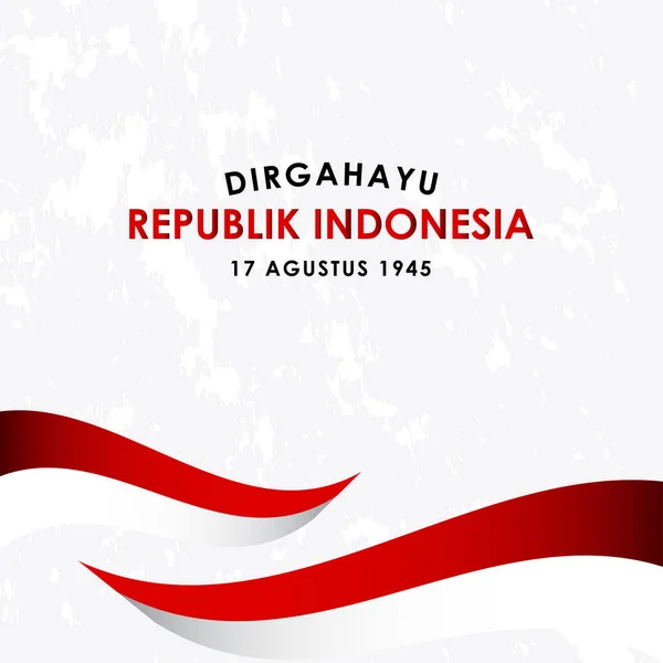 Dirgahayu Republik Indonesia Vector Design Banner Print Greeting Background Indonesia — Archivo Imágenes Vectoriales