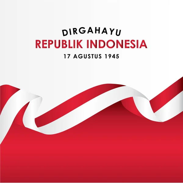 Dirgahayu Republik Indonesia Vector Design Banner Print Greeting Background Indonesia — Archivo Imágenes Vectoriales