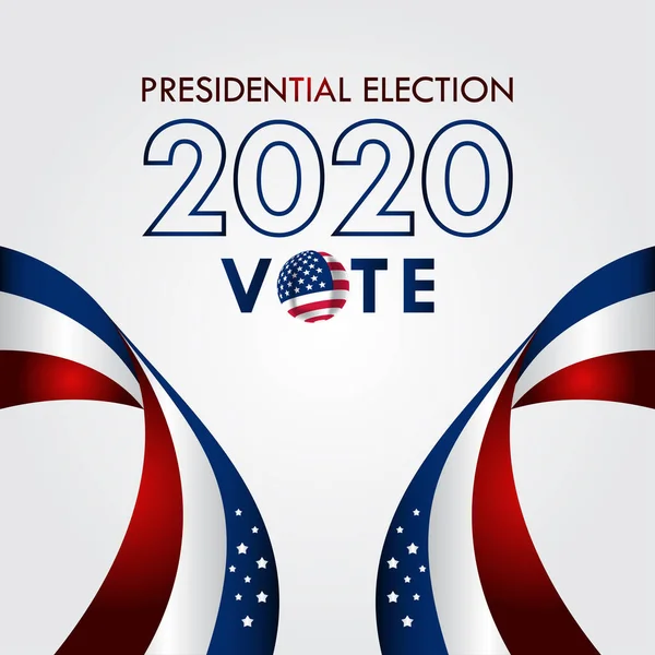 Amerika Birleşik Devletleri Başkanlık Seçimi 2020 Bayrak Yazısı Tasarımı