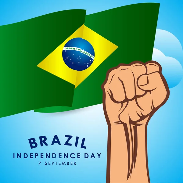 Diseño Vectorial Del Día Independencia Brasil Para Impresión Pancartas Fondo — Archivo Imágenes Vectoriales