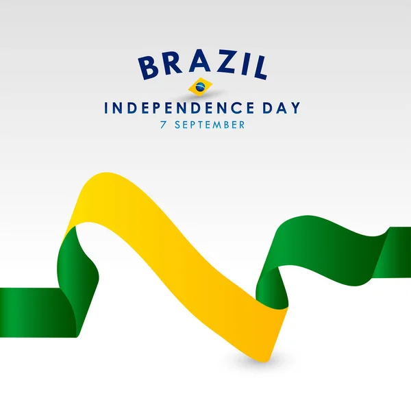 Brazylia Dzień Niepodległości Wektor Projektowanie Baner Drukuj Powitanie Tle — Wektor stockowy