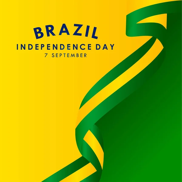 Diseño Vectorial Del Día Independencia Brasil Para Impresión Pancartas Fondo — Archivo Imágenes Vectoriales