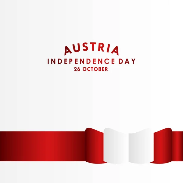 Ausztria Függetlenség Napja Banner Flag Illustration — Stock Vector