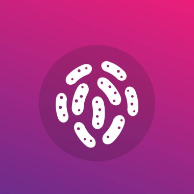 bakteriler, mikroplar simge vektör