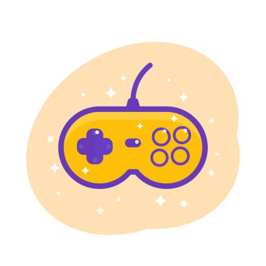 Gamepad, retro oyun kumandası vektör