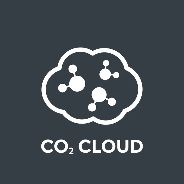 Εικονογράφηση διάνυσμα σύννεφο CO2 — Διανυσματικό Αρχείο