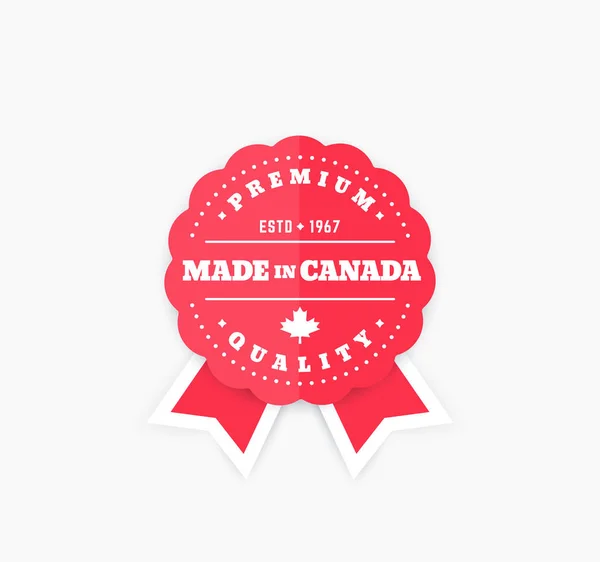 Hecho en Canadá, insignia de vector — Archivo Imágenes Vectoriales