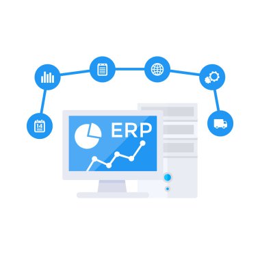 ERP yazılım vektör çizim