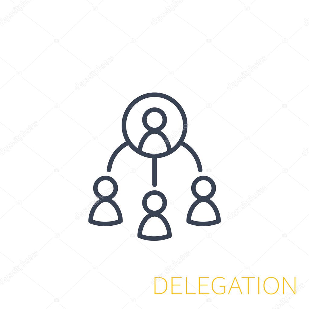 delegation icon, linear